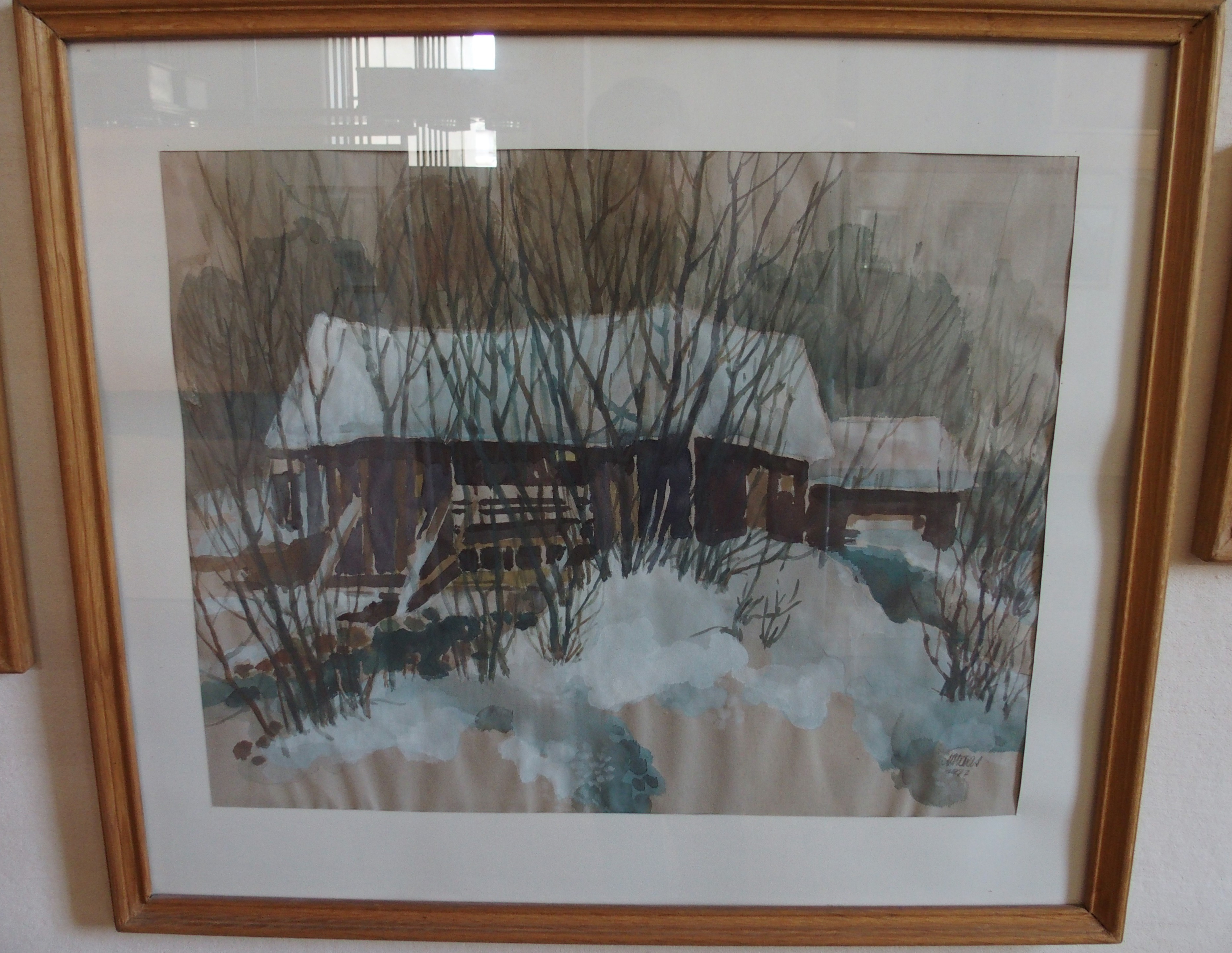 Gemälde "Mühle im Winter"